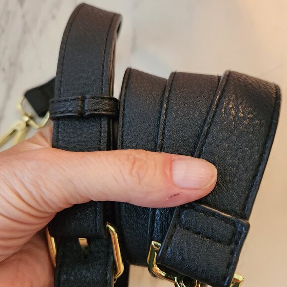 Steve Madden Black Leather Shoulder Bag Handbag Purse Xl - Picture 6 of 15